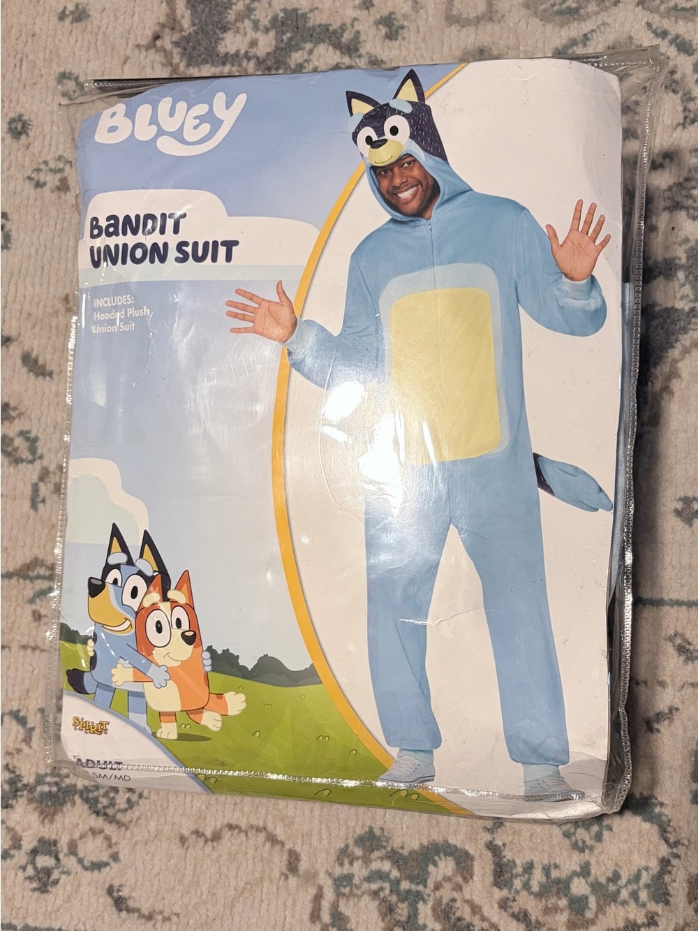 Bandit Union Suit Kids Costume - Blue and Yellow